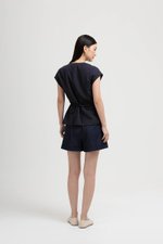 YUMIE TIE BACK WRAP CHEONGSAM TOP