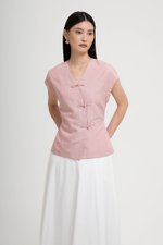 YUMIE TIE BACK WRAP CHEONGSAM TOP