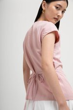 YUMIE TIE BACK WRAP CHEONGSAM TOP