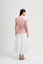 YUMIE TIE BACK WRAP CHEONGSAM TOP