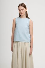 ERICA SIDE BUTTONS LINEN TOP