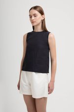 ERICA SIDE BUTTONS LINEN TOP