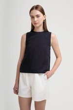 ERICA SIDE BUTTONS LINEN TOP