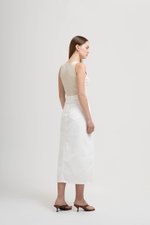 SADDIE DENIM MIDI SKIRT W SLIT