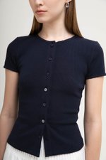 JAMEY LACE TRIM RIBBED KNIT TOP