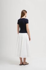 JAMEY LACE TRIM RIBBED KNIT TOP