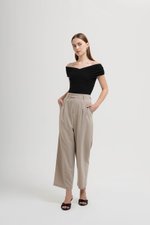 CAMILIA RUCHED OFF SHOULDER KNIT TOP