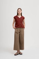 MIKA BUTTONDOWN LINEN TOP
