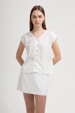 MIKA BUTTONDOWN LINEN TOP