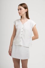 MIKA BUTTONDOWN LINEN TOP