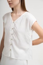 MIKA BUTTONDOWN LINEN TOP