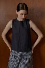 ERICA SIDE BUTTONS LINEN TOP