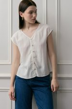 MIKA BUTTONDOWN LINEN TOP