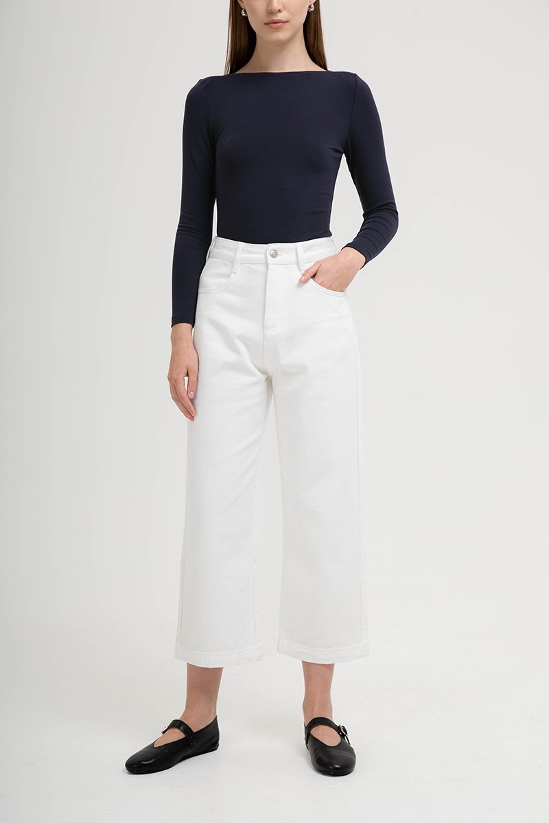 DAMARIS WIDE LEG DENIM JEANS (PETITE)