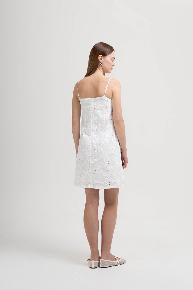RAISSA CAMI EMBROIDERED MINI DRESS