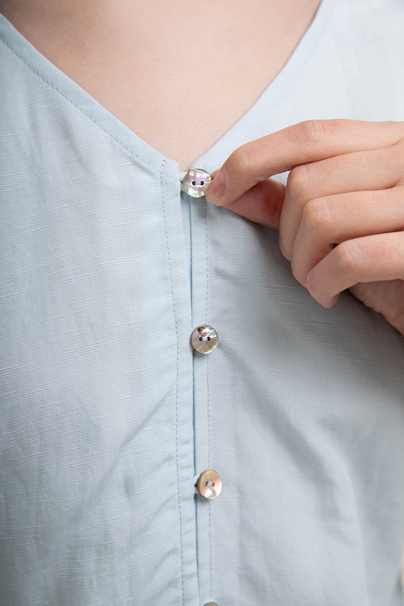 MIKA BUTTONDOWN LINEN TOP