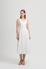 ARELLA BUTTON DOWN DENIM MIDI DRESS