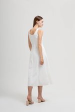 ARELLA BUTTON DOWN DENIM MIDI DRESS