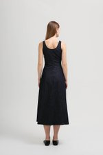 ARELLA BUTTON DOWN DENIM MIDI DRESS