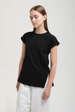 PENNY ROLLED CAP SLEEVES OVERSIZED TEE