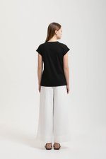 PENNY ROLLED CAP SLEEVES OVERSIZED TEE