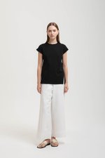 PENNY ROLLED CAP SLEEVES OVERSIZED TEE