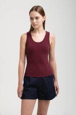 OLINA PADDED SCOOP NECK TANK TOP