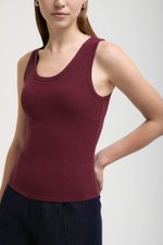 OLINA PADDED SCOOP NECK TANK TOP