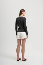 GINNY RIBBED KNIT CARDIGAN