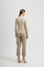 GINNY RIBBED KNIT CARDIGAN