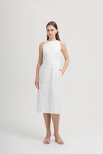 CHELSEA POLKADOT SHEATH DRESS