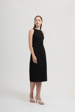 CHELSEA POLKADOT SHEATH DRESS