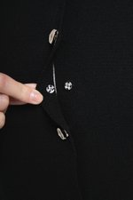 IVANNA SILVER BUTTON KNIT TOP