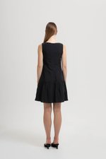 LIVIANA BUTTONDOWN DROPWAIST LINEN DRESS