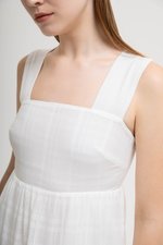 ALYSSA TIERED CHECKERED MIDI DRESS