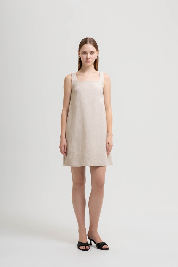 TASYA SHIFT LINEN MINI DRESS