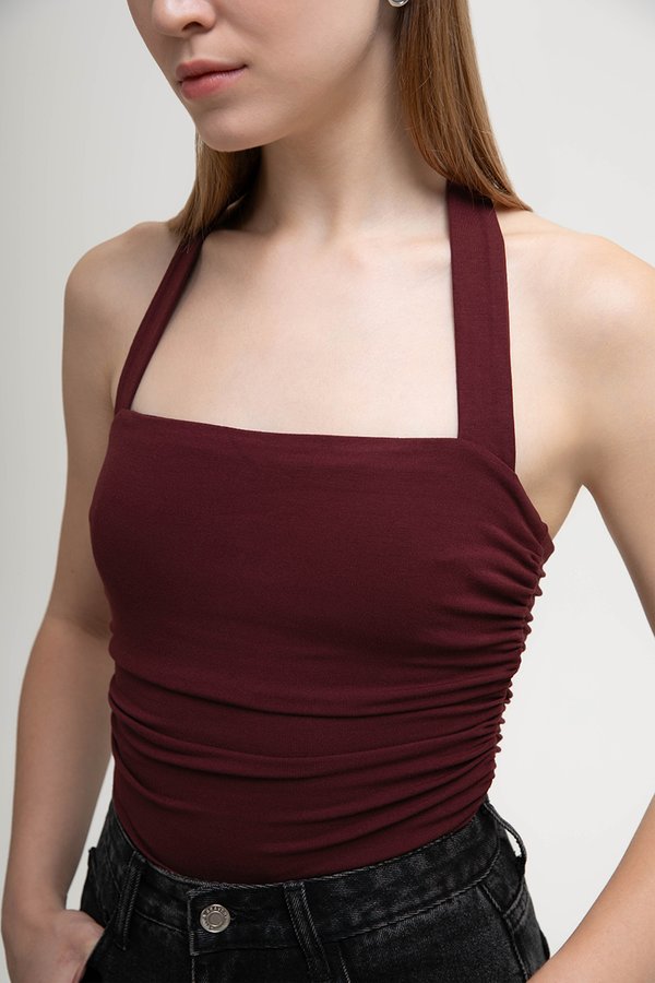 KELLY PADDED HALTER MODAL TOP