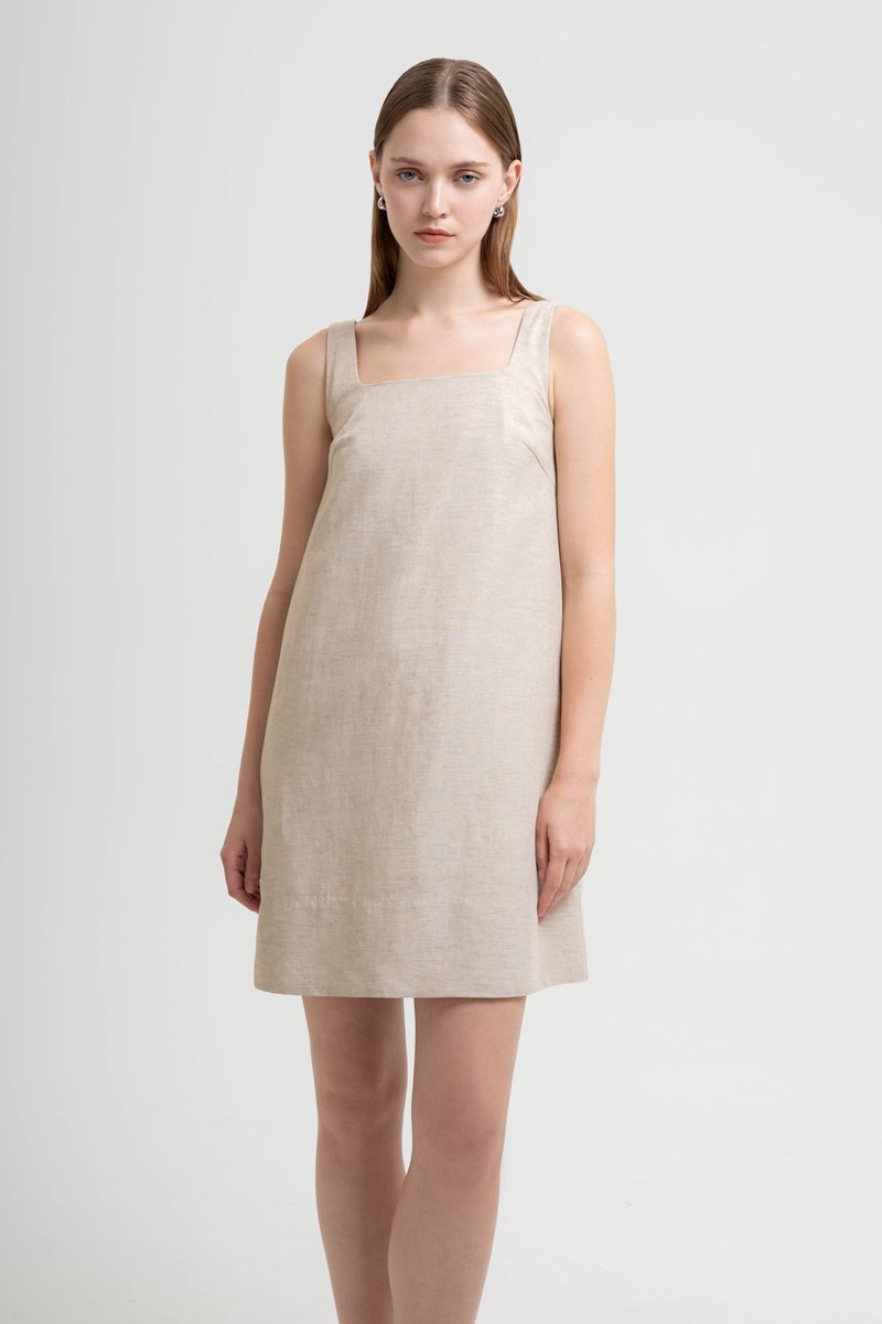 TASYA SHIFT LINEN MINI DRESS