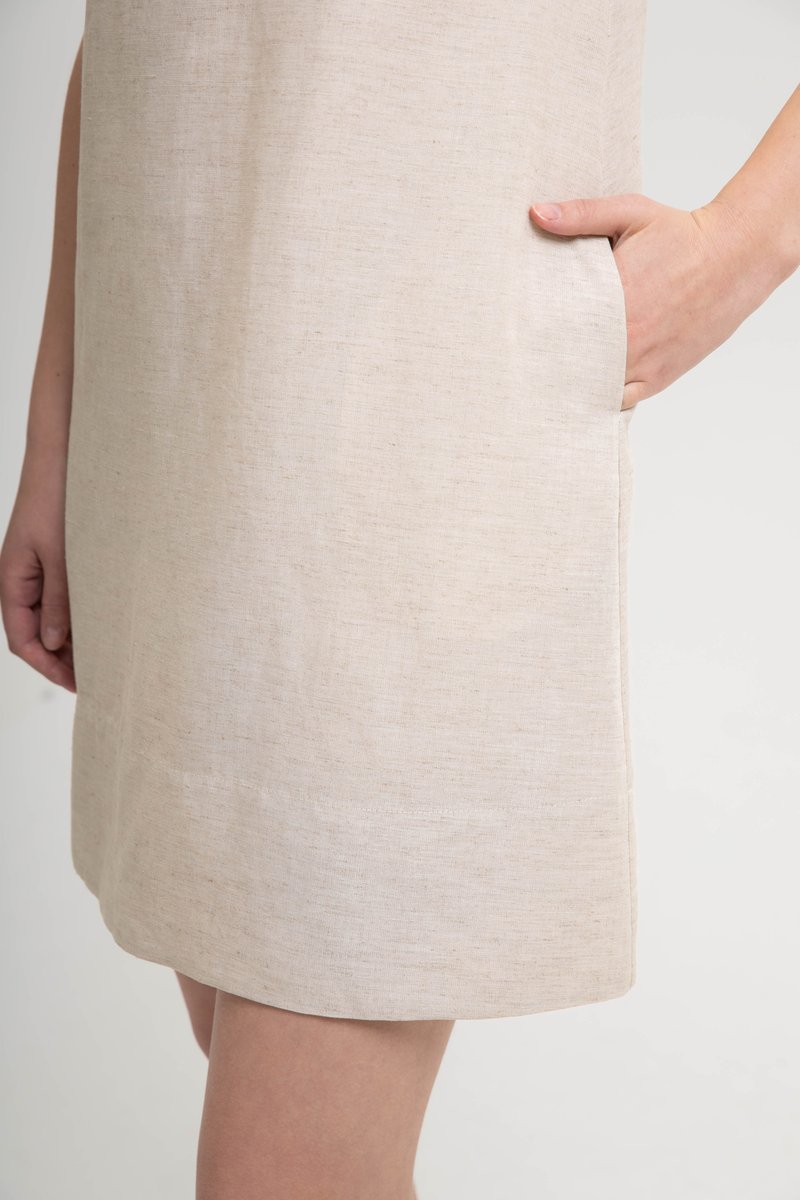TASYA SHIFT LINEN MINI DRESS