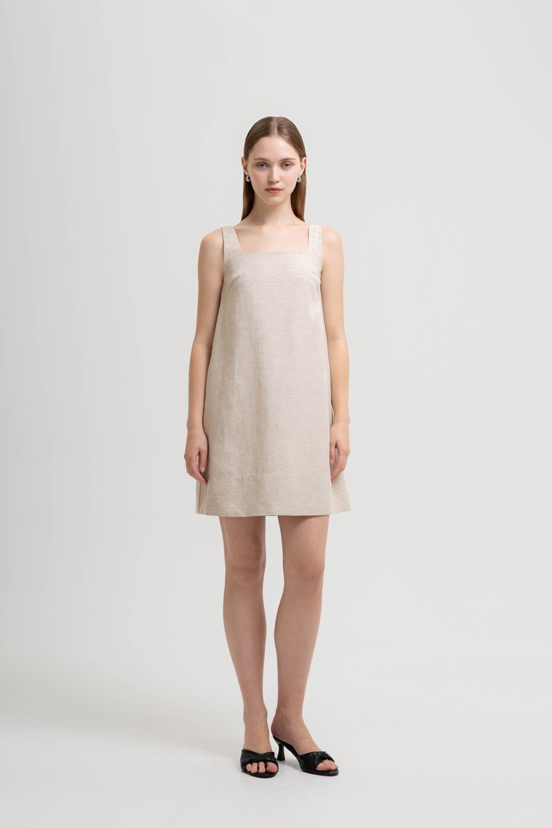 TASYA SHIFT LINEN MINI DRESS
