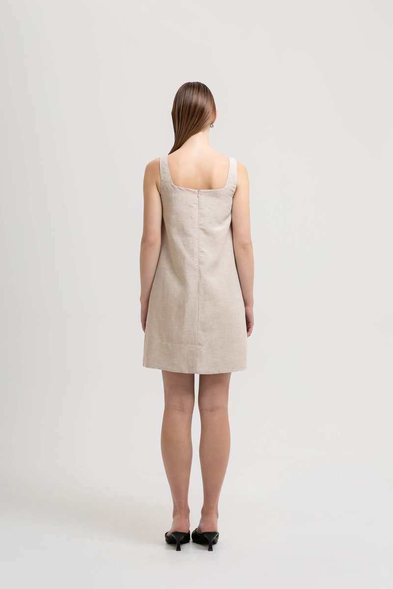 TASYA SHIFT LINEN MINI DRESS