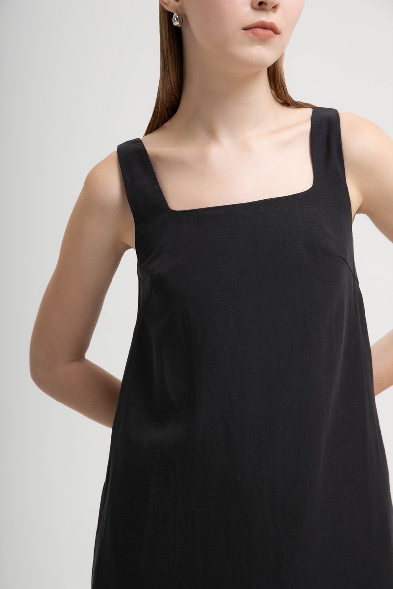 TASYA SHIFT LINEN MINI DRESS