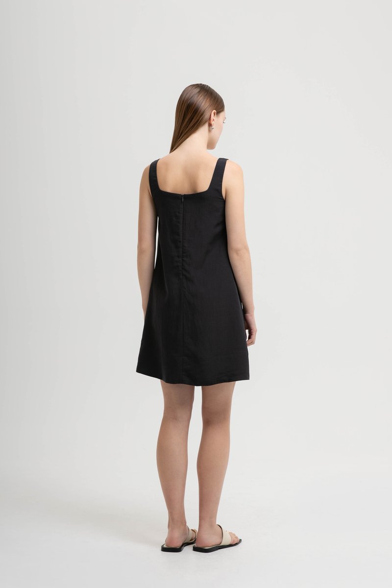 TASYA SHIFT LINEN MINI DRESS
