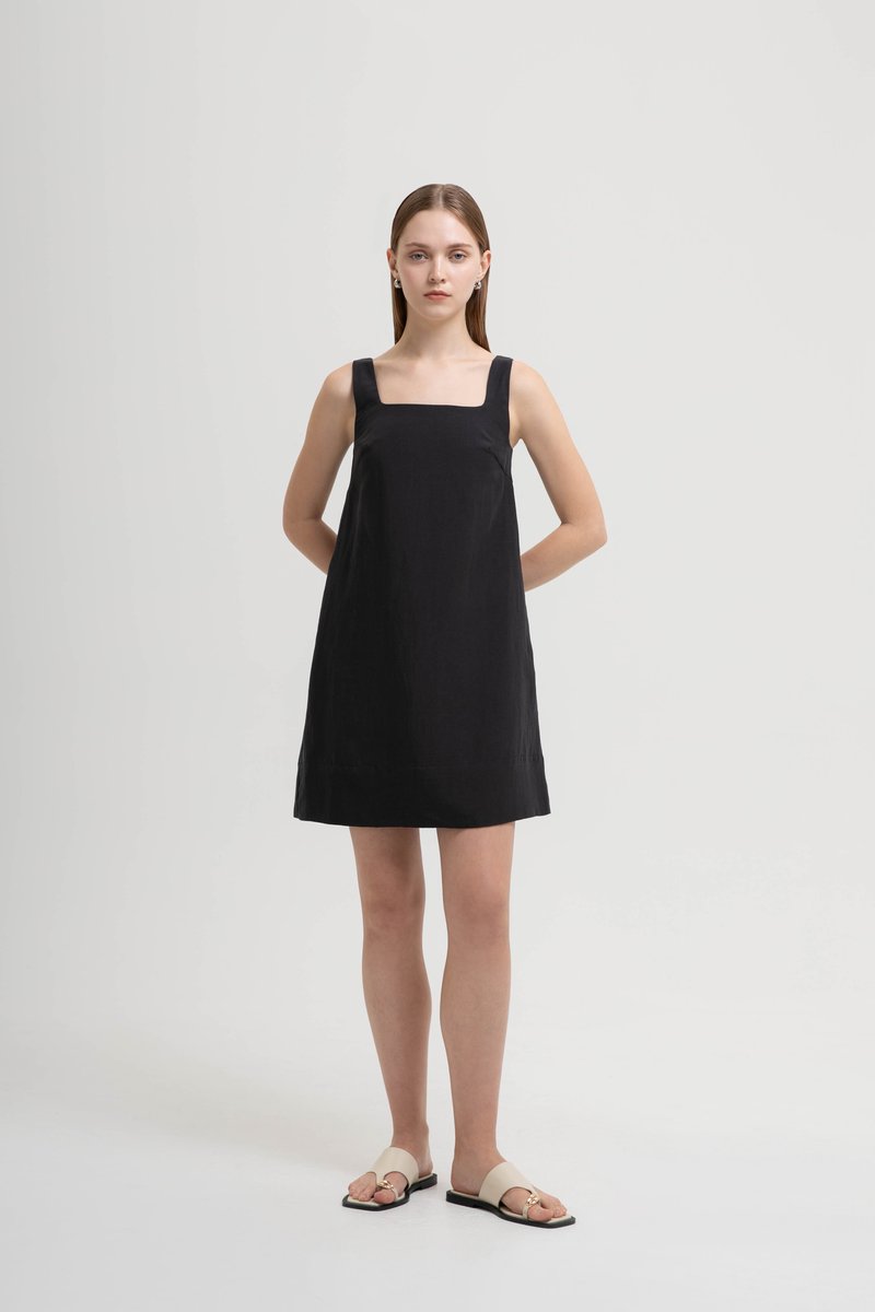 TASYA SHIFT LINEN MINI DRESS
