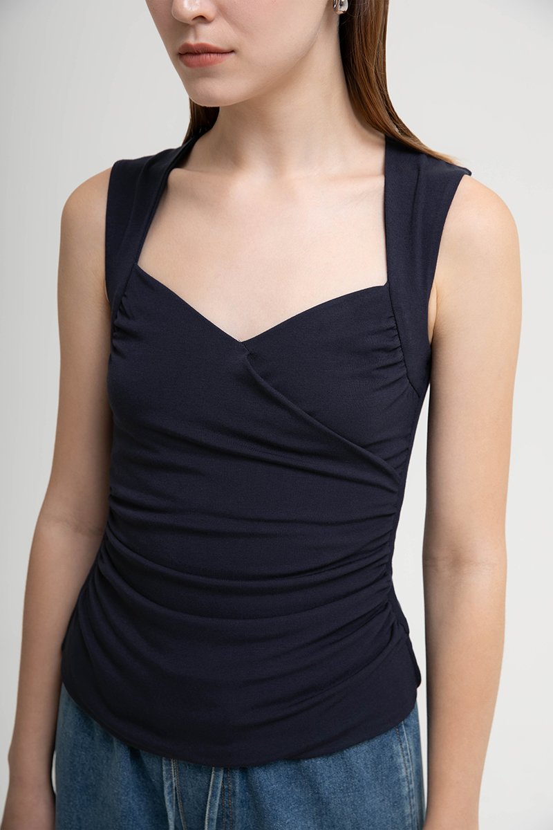 VALERIN SWEET HEART RUCHED TOP