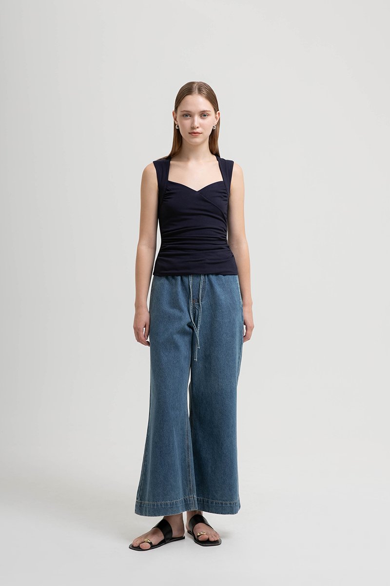 VALERIN SWEET HEART RUCHED TOP