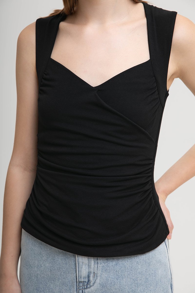 VALERIN SWEET HEART RUCHED TOP