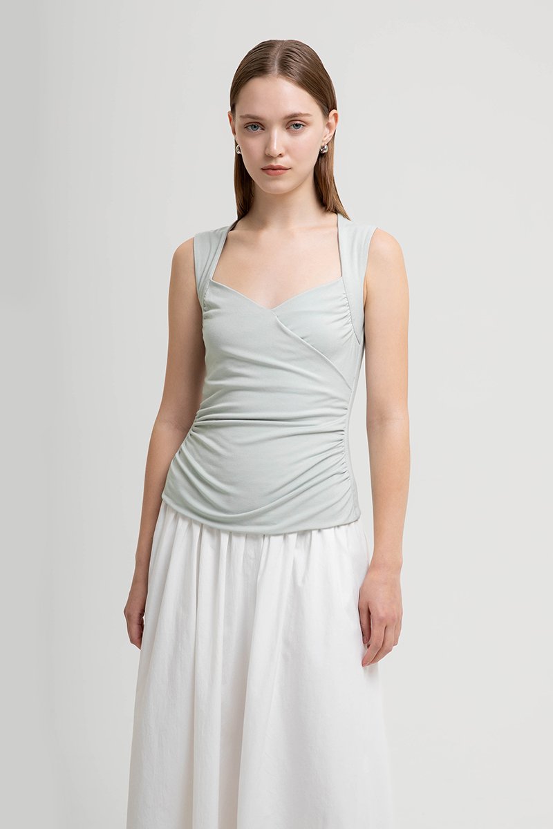 VALERIN SWEET HEART RUCHED TOP