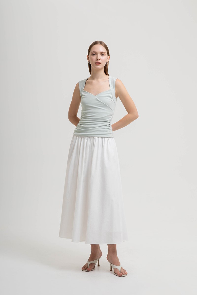 VALERIN SWEET HEART RUCHED TOP