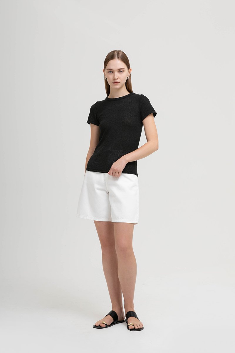 LEONE CREW NECK KNIT TOP